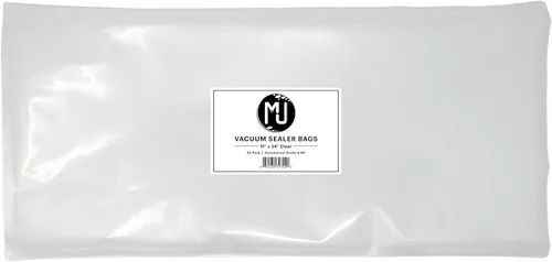 Miniatura 7 de MJ Bolsas selladoras al vacío de grado comercial para almacenamiento de alimentos, Sous Vide Paquete de 50 (11" x 18" 5 mil, negro y transparente)