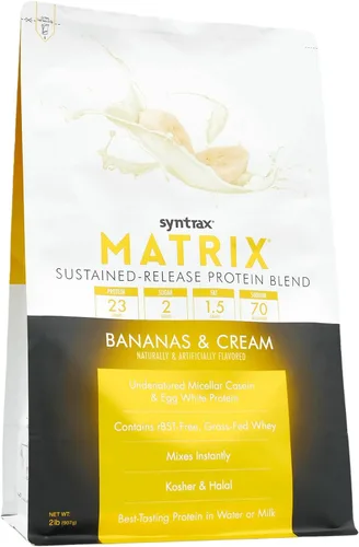 Miniatura 2 de Syntrax Matrix - Proteína en polvo de liberación sostenida, suero de leche alimentado con pasto, caseína micelar y mezcla de clara de huevo
