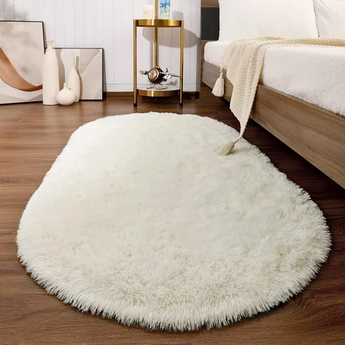 Miniatura 21 de Softlife Alfombras Esponjosas para Dormitorio, Alfombra de Área Peluda Bonita para Niñas y Niños Habitación de Bebé Decoración del Hogar, 2 x 5 Pies