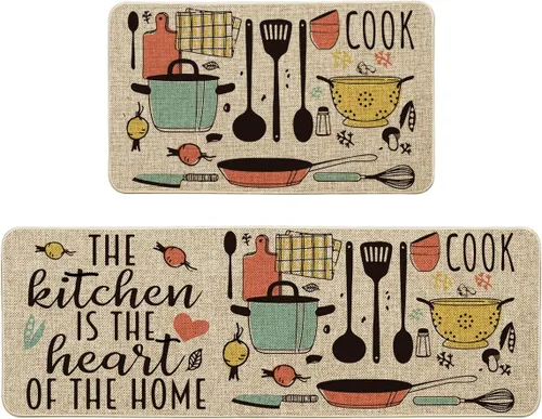 Miniatura 9 de Artoid Mode The Kitchen is The Heart of The Home - Juego de 3 tapetes de cocina, juegos de cocina de temporada, para fiestas navideñas, tapetes