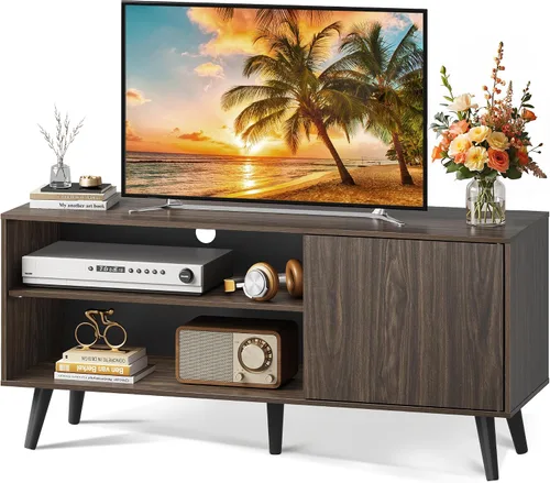 Miniatura 18 de WLIVE Soporte de TV para televisores de 40 pulgadas, pequeño centro de entretenimiento con gabinete de almacenamiento, soportes de TV modernos