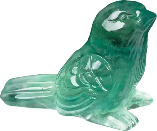 Miniatura 8 de Figura de pájaro de cristal de obsidiana negra tallada a mano, escultura de animal pulida de 2.4 pulgadas, piedra curativa, decoración de escritorio