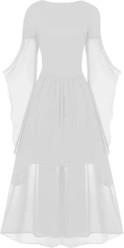 Miniatura 4 de Vestido punk gótico para mujer, vestido de fiesta de cosplay de Navidad, vestido de Halloween, conjunto bohemio, vestido gótico de cintura alta