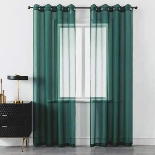 Miniatura 50 de DUALIFE Cortinas Amarillas de 72 Pulgadas de Largo para Dormitorio Juego de 2 Paneles con Ojales Ventana Semi Voile Filtrado de Luz Cortinas