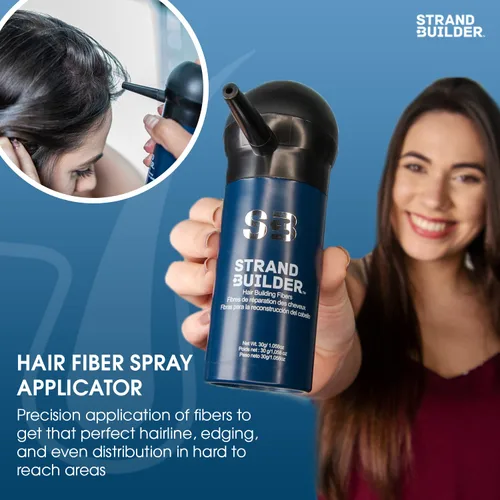 Miniatura 4 de Aplicador de fibra capilar para adelgazamiento del cabello, corrector de raíces y voluminizador para hombres y mujeres, producto de queratina