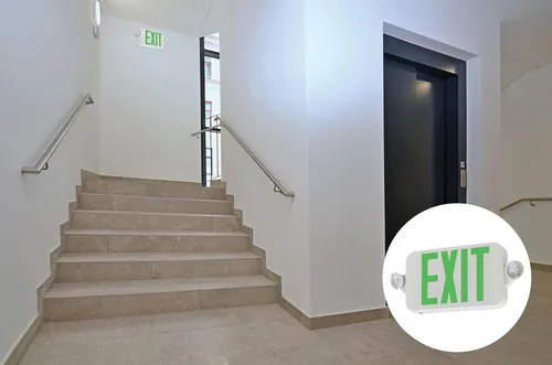 Miniatura 10 de Lithonia Lighting Basics - Señal de salida LED / luz de emergencia, señal de salida conmutable rojo/verde y luces de emergencia para negocios
