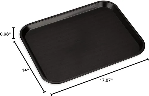 Miniatura 7 de Carlisle FoodService - Bandejas de cafetería negras y naranjas (17.87 x 14 x 0.98 pulgadas)