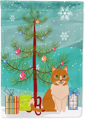 Miniatura 49 de Caroline's Treasures BB4411GF Bandera de jardín con diseño de gato abisinio con texto en inglés "Merry Christmas" para jardín, bandera decorativa