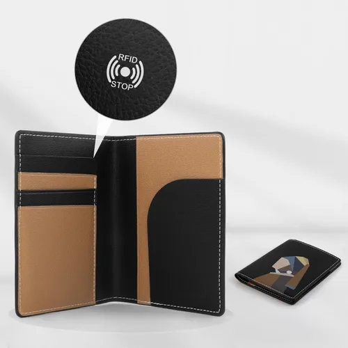 Miniatura 2 de Lychii Funda para pasaporte con bloqueo RFID, cartera delgada de piel sintética para pasaporte, para viajes, 5.7 x 4.1 pulgadas