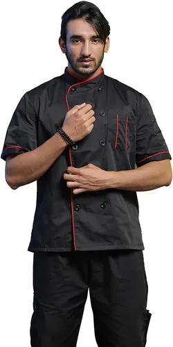 Miniatura 3 de TOPTIE - Chaqueta de chef de manga corta unisex