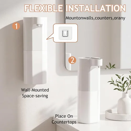 Miniatura 5 de Dispensador automático de jabón sin contacto, dispensador de jabón líquido y espumoso, dispensador de jabón de manos inteligente recargable por USB