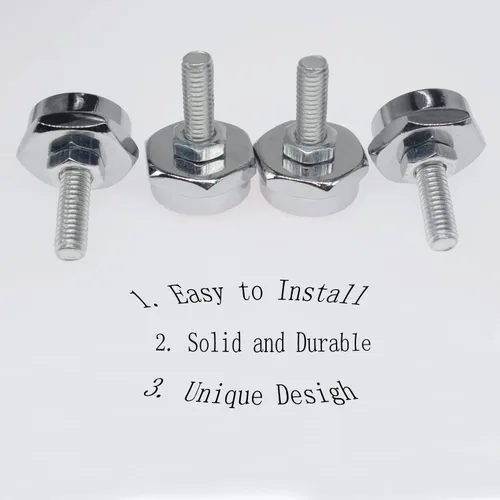 Miniatura 5 de Kit de fijación de tornillos para matrícula, 4 tornillos personalizados con cubiertas para sujetar placas o marcos de automóviles y motocicletas
