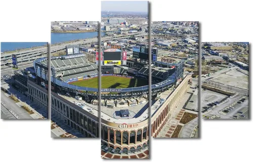 Miniatura 11 de Arte para pared, lienzo para estadio deportivo, arte para pared, diseño de campo de Wrigley en Chicago, pinturas de Chicago, impresiones sobre