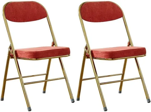 Miniatura 30 de Sillas de comedor modernas, silla auxiliar tapizada para el hogar, con acabado mate, silla de comedor plegable con respaldo abierto, silla sin