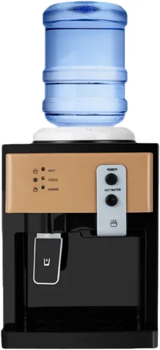 Dispensador de agua de escritorio, dispensador de agua caliente y fría de carga superior para cubos de 1.2 a 5 galones, dispensador de agua de