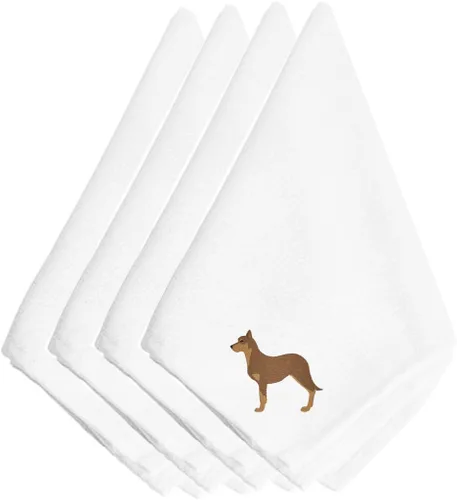 Miniatura 26 de Caroline's Treasures BB3448NPKE Affenpinscher - Juego de 4 servilletas bordadas, lavables, suaves, duraderas, servilletas de mesa para hotel