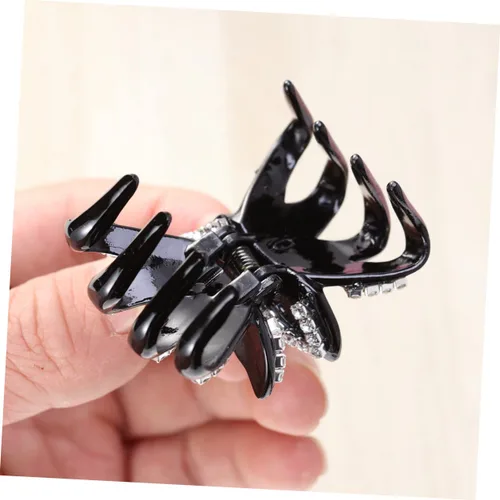 Miniatura 5 de Amosfun 3 pinzas para el pelo con lazo, pasadores de diamantes de imitación, pinzas de dientes con purpurina, tocados nupciales para boda, mini clip