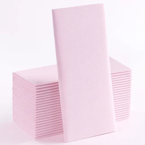 Miniatura 24 de Servilletas de papel azul bebé, tela desechable de lino como servilletas de cena, toallas de mano, suaves, absorbentes, servilletas de mano de papel