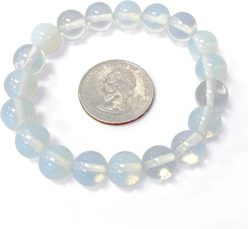 Miniatura 452 de Gem Avenue Handmade Round Bead Stretch Bracelet Unisex Natural Stone Beaded Jewelry for Men & Women, Elastic Wristband for Daily Wear
