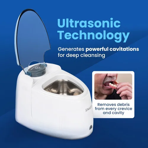 Miniatura 14 de iSonic Limpiador ultrasónico de dentadura/alineador/retenedor para todos los aparatos dentales y de la apnea del sueño (F3900)