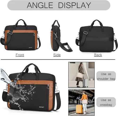 Miniatura 5 de BESMART Slim Laptop Bag 15.6/17.3 Inch Laptop Briefcase for Women, Elegant Waterproof Shoulder Bags, Computer Messenger Bag