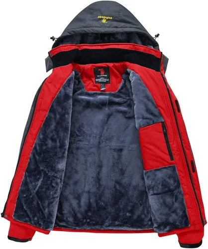 Miniatura 2 de JINSHI - Chaqueta de esquí para hombre, tejido polar, impermeable, rompevientos