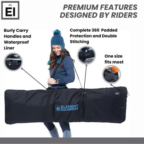 Miniatura 3 de Element Equipment Bolsa acolchada para snowboard, bolsa de viaje para snowboard Azteca
