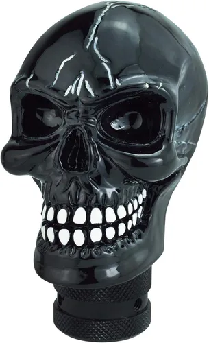 Miniatura 11 de Lunsom Pomo de palanca de cambios con forma de calavera de resina, perilla de palanca de cambios para transmisión de auto, compatible con vehículos