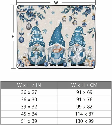 Miniatura 7 de Cubierta magnética azul para chimenea, detiene la pérdida de calor, pantalla de chimenea para interiores, bolas de gnomos de Navidad, árbol de copo