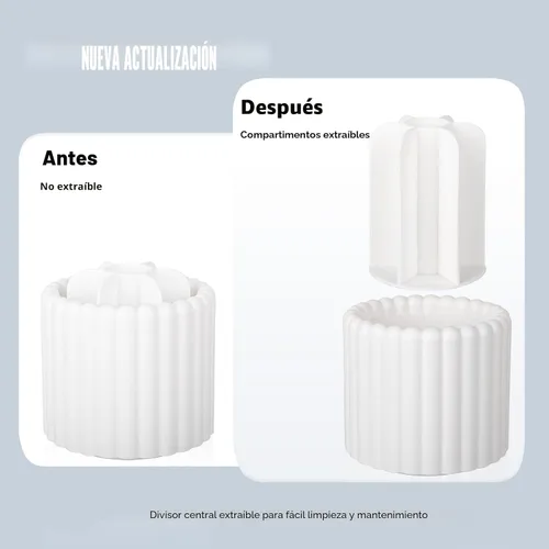 Miniatura 4 de Anyoifax Organizador de brochas de maquillaje giratorio 360 grados con 7 ranuras, organizador de brochas de maquillaje extraíble, soporte giratorio