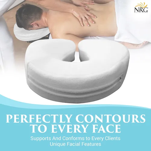 Miniatura 3 de NRG Mesa de masaje de espuma viscoelástica con funda de forro polar ultrasuave, almohadilla de almohada para reposacabezas que elimina los puntos