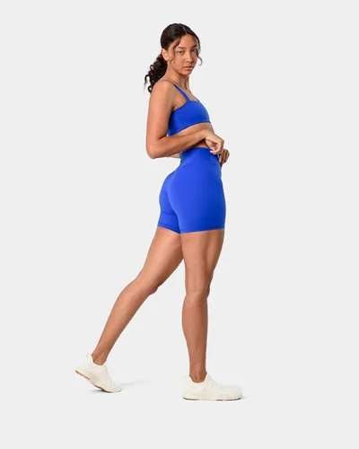 Miniatura 4 de Kamo Fitness Serenity - Pantalones cortos de cintura alta, entrepierna de 6 pulgadas, sin costura frontal, aptos para muslos, con costuras en V