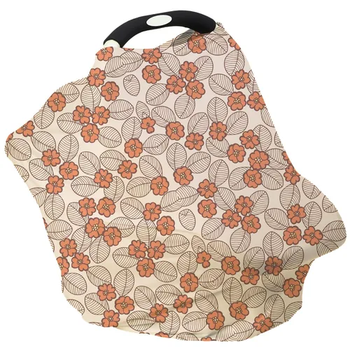 Miniatura 13 de Funda de asiento de automóvil transpirable para bebés, funda de lactancia de rayón suave multiusos para lactancia materna, toldo de asiento de Rosa