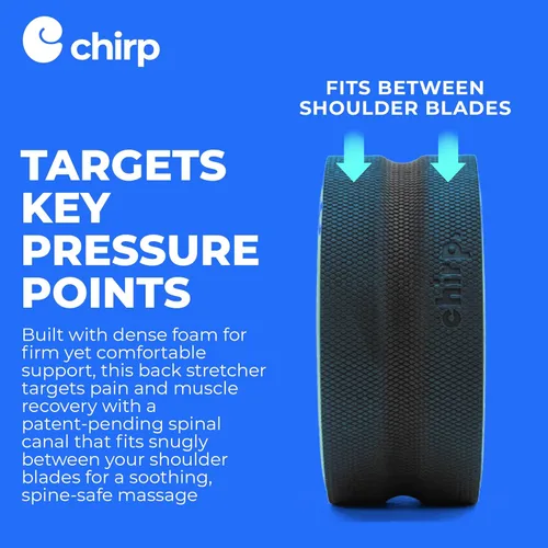 Miniatura 4 de Chirp Wheel Rodillo de Espuma – Alivio Dirigido de Espalda y Cuello, Estiramiento de Columna Lumbar, Estiramiento de Espalda con Descompresión