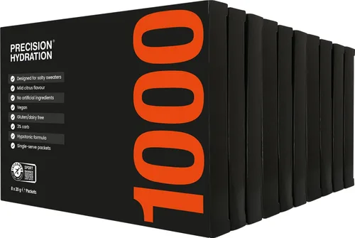 Miniatura 10 de Precision Hydration Polvo de electrolitos, sin ingredientes artificiales, paquetes de hidratación multifuerza, porciones individuales impermeables