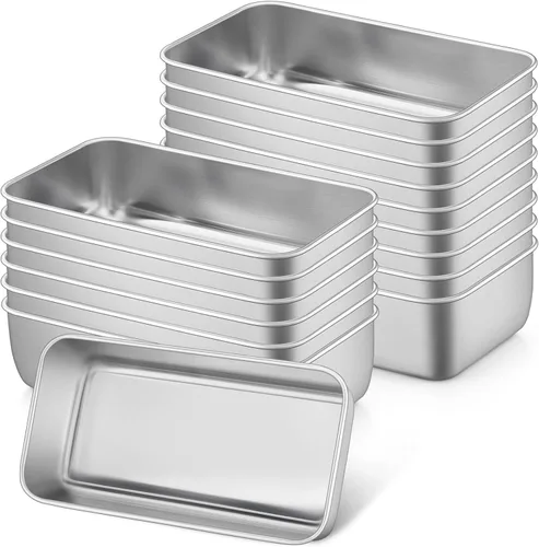 Miniatura 21 de P&P CHEF Juego de moldes para pan, moldes para pan de 9 x 5 pulgadas, moldes de acero inoxidable para pan y pastel de lasaña, saludable y no tóxico