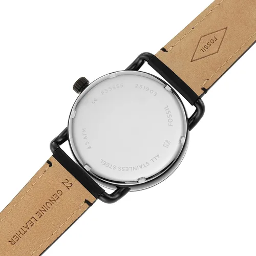 Miniatura 5 de Fossil Copeland - Reloj de cuarzo de acero inoxidable con correa de piel para hombre.