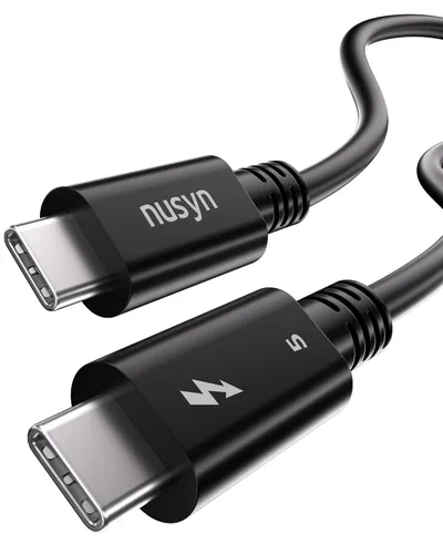 Cable Thunderbolt 5, cable USB C de 3.3 pies con certificación Intel, carga rápida de 240 W, ancho de banda de hasta 120 Gbps, pantallas de 16K/8K,