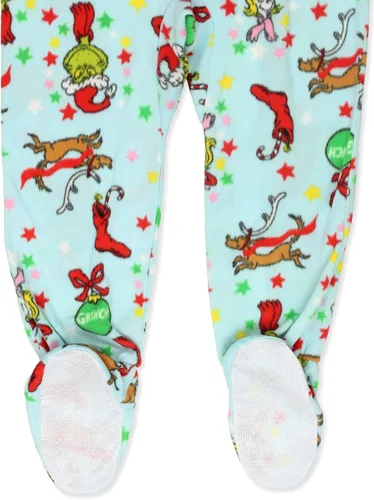 Miniatura 2 de The Grinch Dr. Seuss - Pijama de Navidad con pies para niños y niñas