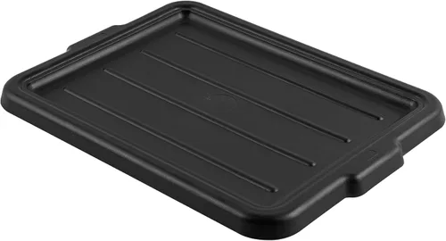 Miniatura 10 de Restaurantware - Solo tapa: RW Clean 23.2 pulgadas x 16.9 pulgadas, 1 tapa a presión para caja de autobús - Con asas, tapa de plástico negro