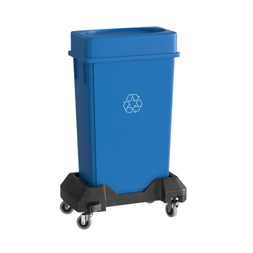 Miniatura 37 de Bote de basura Slim Jim negro de 23 galones con carrito