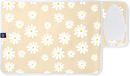 Miniatura 21 de Encasa XO - Almohadilla de planchado (grande 122 cm x 71 cm) con acolchado de 3 mm y soporte de plancha de silicona para prensado al vapor sobre