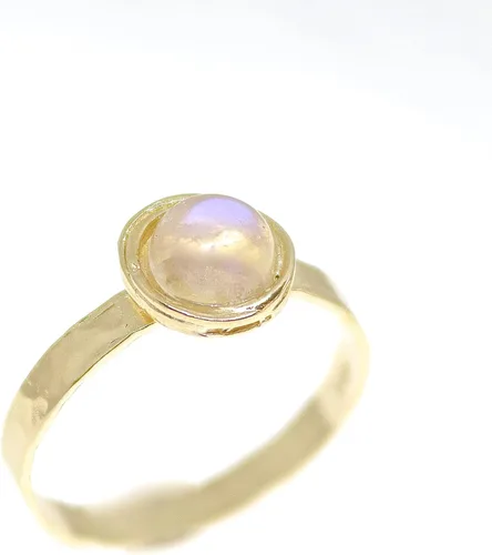 Miniatura 20 de Anillo de oro de piedras preciosas, anillo de piedra chapada en oro de 14 quilates, anillo de piedra apilable, anillo de oro de piedra pequeña