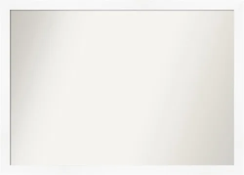 Miniatura 100 de Amanti Art Espejo de baño blanco para sobre el fregadero, 24 x 24 pulgadas, hecho a medida, espejo de tocador cuadrado blanco estrecho, marco