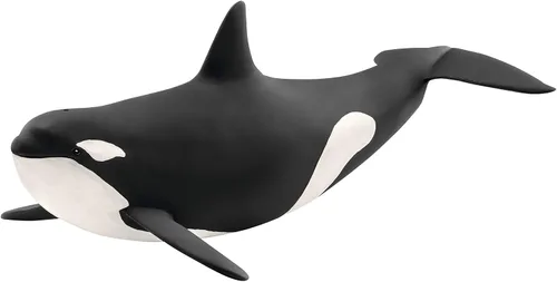 schleich Wild Life - Juguete de ballena asesina – Figura realista de orca de 8 pulgadas – Figura de animal de vida silvestre del océano para jugar