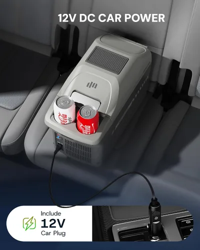 Miniatura 5 de Upstreman Enfriador y calentador eléctrico de 10 cuartos (9 L) de capacidad, refrigerador termoeléctrico para automóvil con correa para el hombro