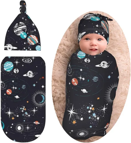 Miniatura 19 de Burrito Taco Tortilla Manta para recién nacido con juego de gorro, suave y elástica, manta de bebé, regalo divertido para baby shower de niños