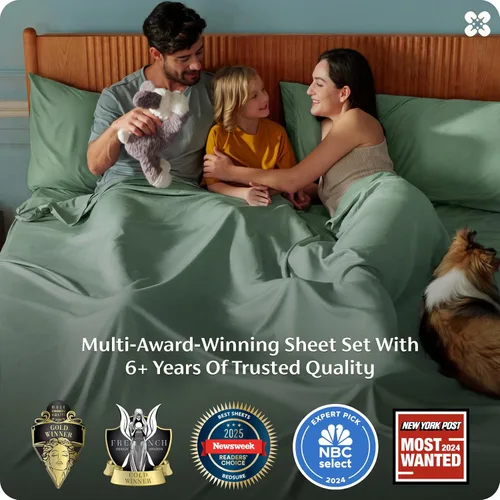 Miniatura 3 de Bedsure Juego de sábanas de tamaño King, sábanas refrescantes para personas que duermen con calor, rayón derivado del bambú, transpirable y suave