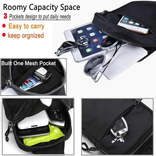 Miniatura 4 de Mini bolso bandolera para mujeres y hombres, bolsa cruzada pequeña, mochila de hombro, riñoneras, bolsa de pecho casual para teléfono para viajes