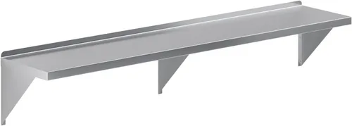 Miniatura 21 de AmGood Estante de pared de acero inoxidable de 18 x 72 pulgadas Estantería de metal para electrodomésticos y equipos Cocina, restaurante